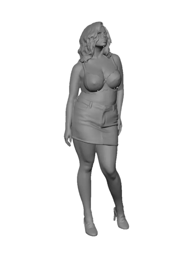 3D model for Lace and Denim Portrait
