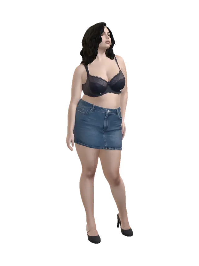 3D model for Lace and Denim Portrait