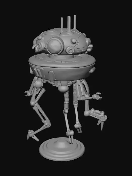 3D model for Black Tripod Droid