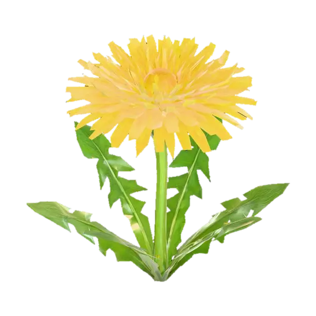 Golden Gerbera Daisy 3D model, vytvořený pomocí AI