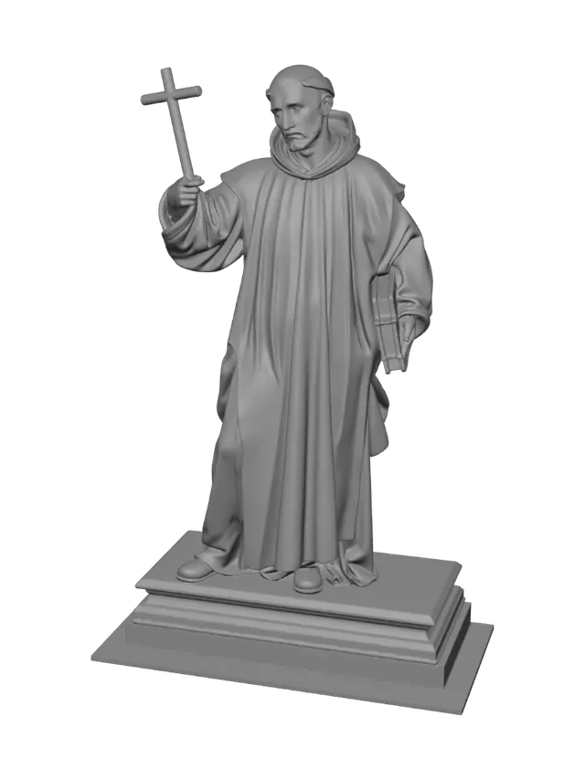 3D model for Monk with Cross and Book