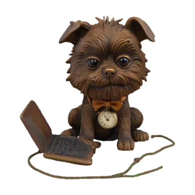 Techie Terrier 3D model, vytvořený pomocí AI