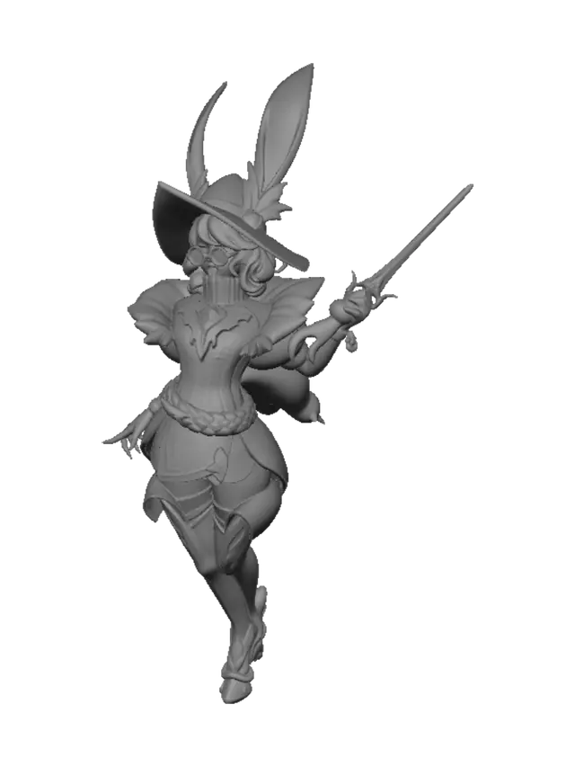 3D model for Azure Feathered Duelist