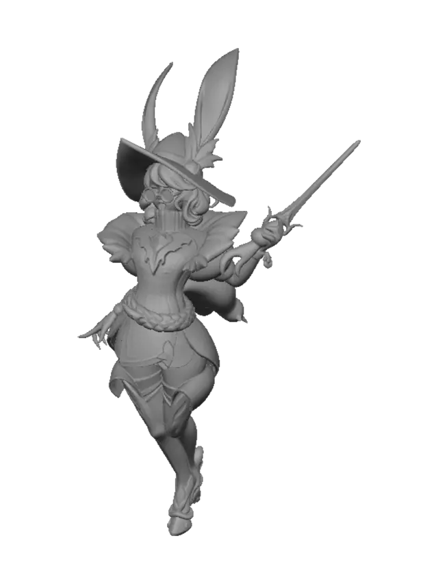 3D model for Azure Feathered Duelist