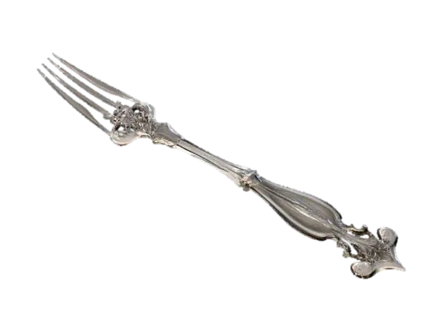 Ornate Silver Fork 3D model, vytvořený pomocí AI