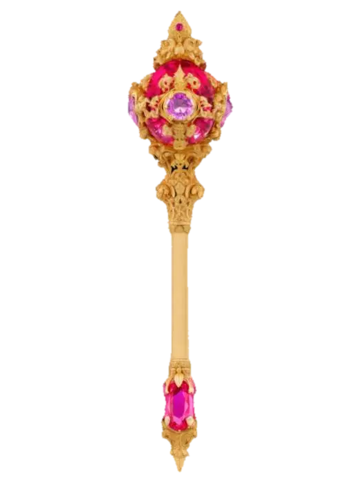Fantasy ornate Faberge wand 3D model, vytvořený pomocí AI