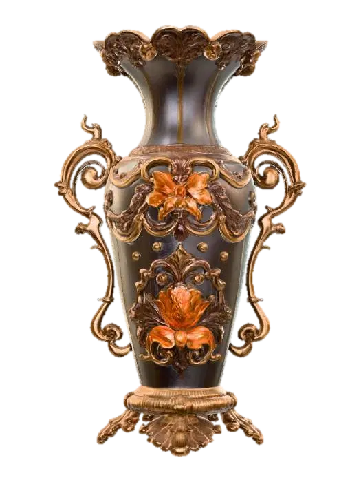 Ornate Autumn Vase 3D model, vytvořený pomocí AI
