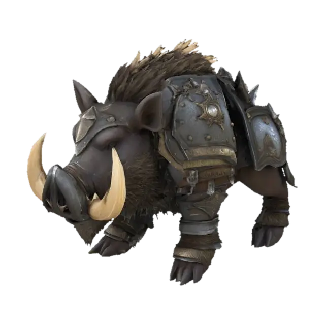 Armored Boar Warrior 3D model, vytvořený pomocí AI
