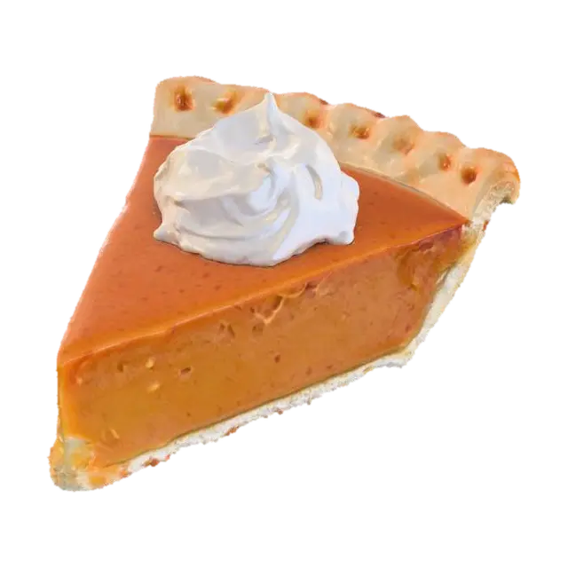 Pumpkin Pie Slice, #Thanksgiving# 3D model, vytvořený pomocí AI