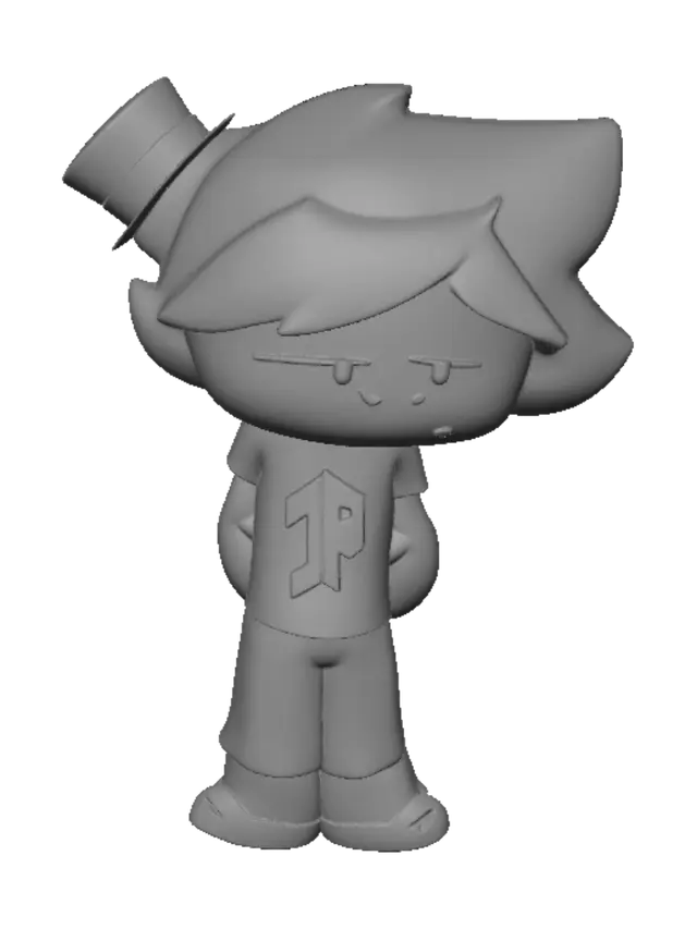 3D model for Blue-Hooded Boy