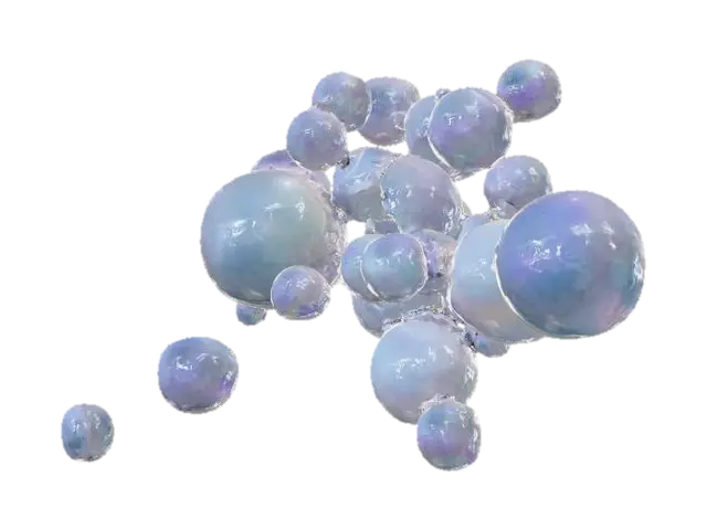 3D model for A thin film of transparent bubbles