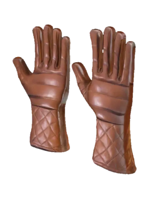 Leather Quilted Gauntlets 3D model, vytvořený pomocí AI