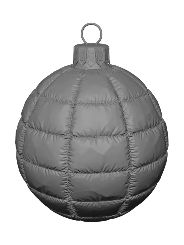 3D model for Golden Quilted Bauble