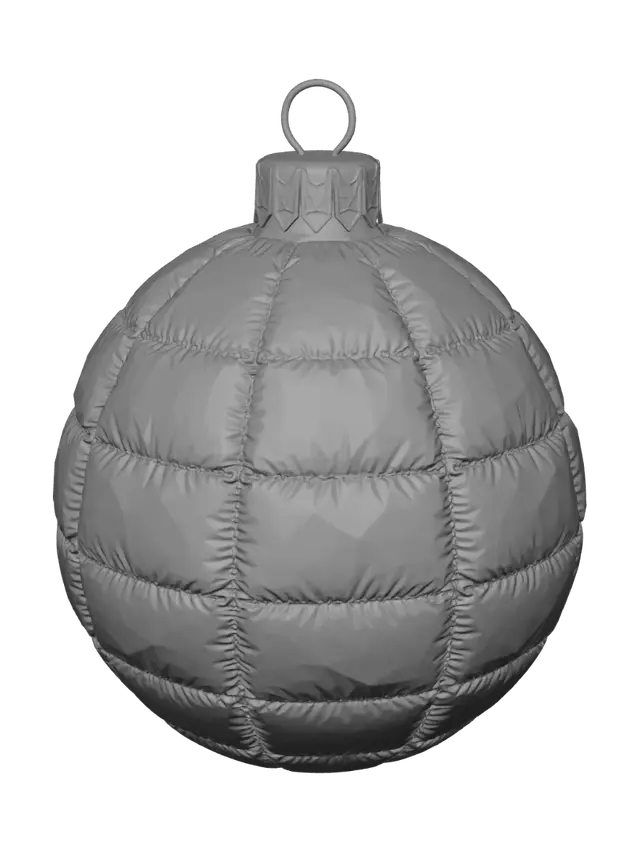 3D model for Golden Quilted Bauble