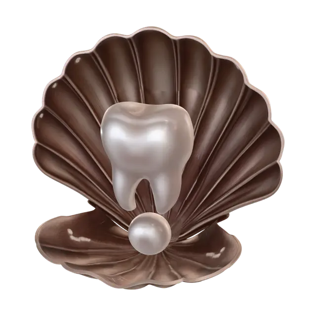 3D-модель Pearl Inside a Scallop Shell, згенерована ШІ