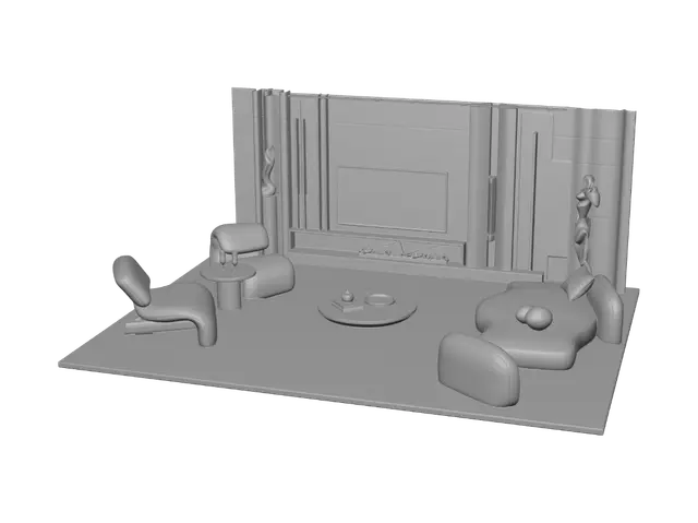 3D model for Luminous Modern Lounge
