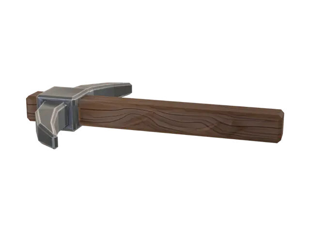3D model for can you generate icon of pickaxe in the same style as refernce to roblox game ( but generate it either png or on white font) and make a stick brown  ( same like on reference)
