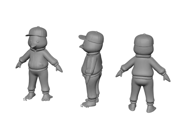 3D model for Blue Penguin in Winter Gear
