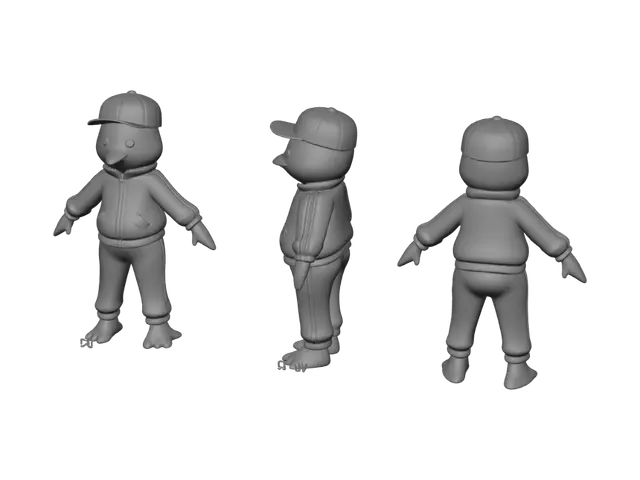3D model for Blue Penguin in Winter Gear