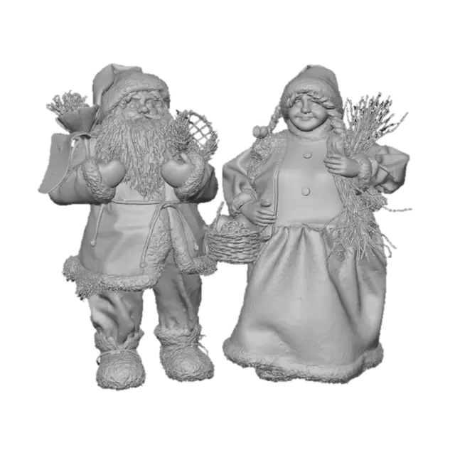 3D model for Santa and Mrs. Claus Figures