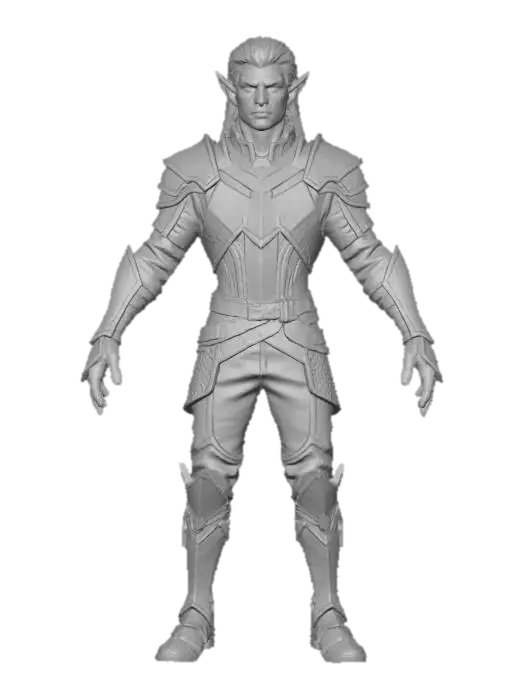 3D model for Elven Warrior