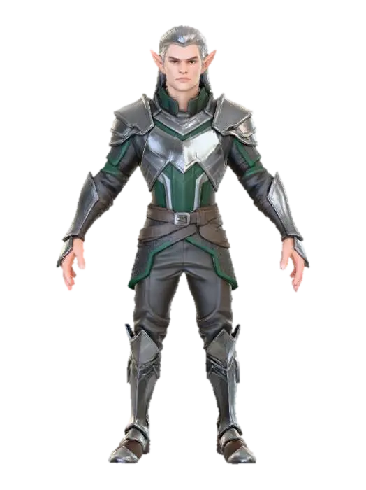 3D model for Elven Warrior