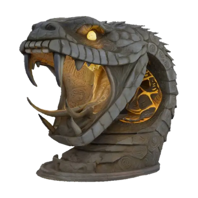 Serpent of Arcane Symbols - Symbolic 3D model, vytvořený pomocí AI