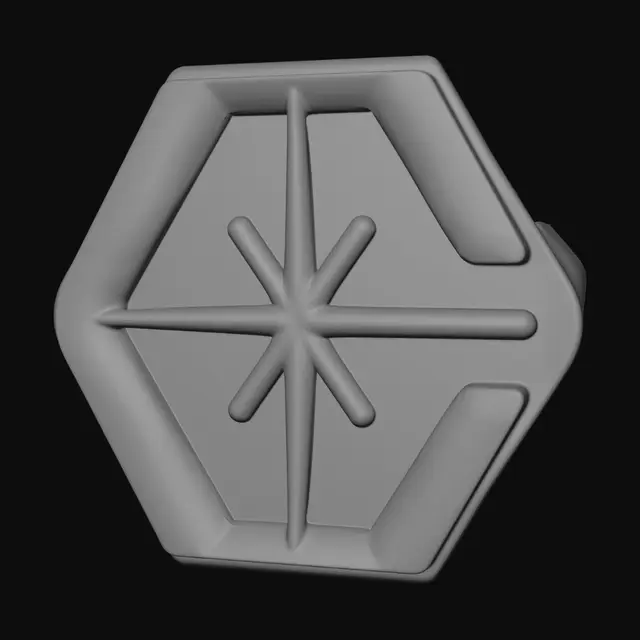 3D model for Hex Star Emblem