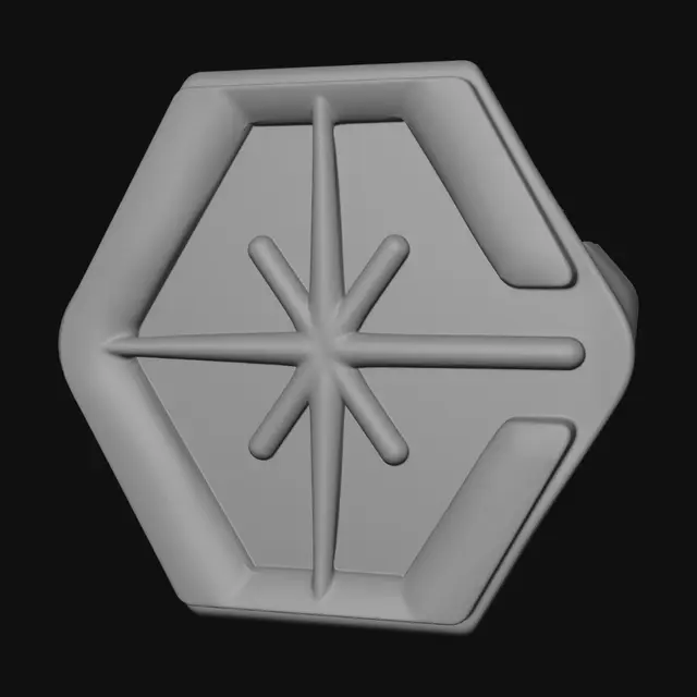 3D model for Hex Star Emblem