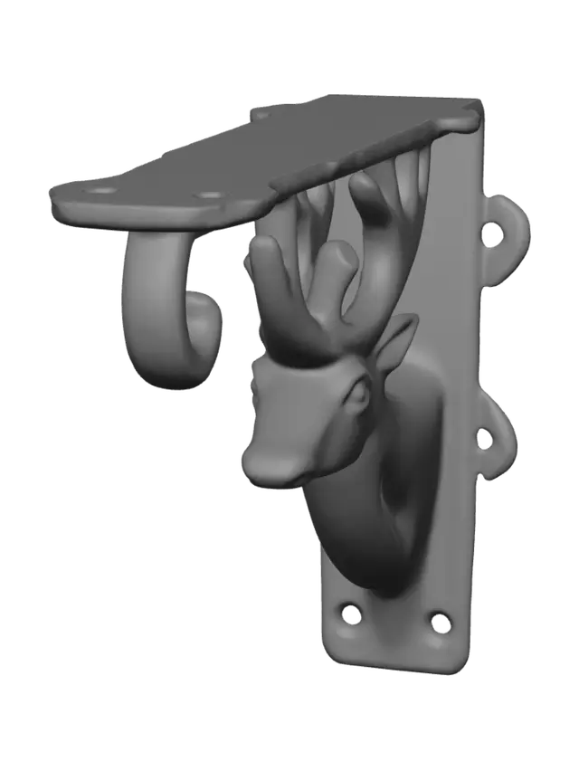 3D model for Suporte de prateleira com cervo