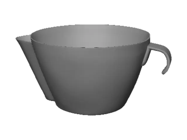 3D model for Brushed stainless steel mixing bowl