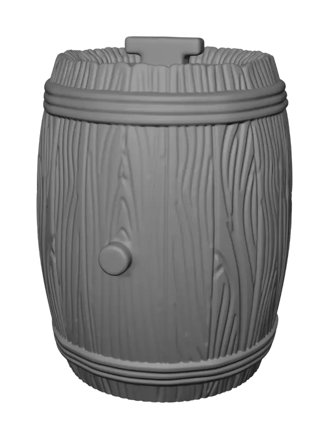 3D model for Miniature wooden barrel