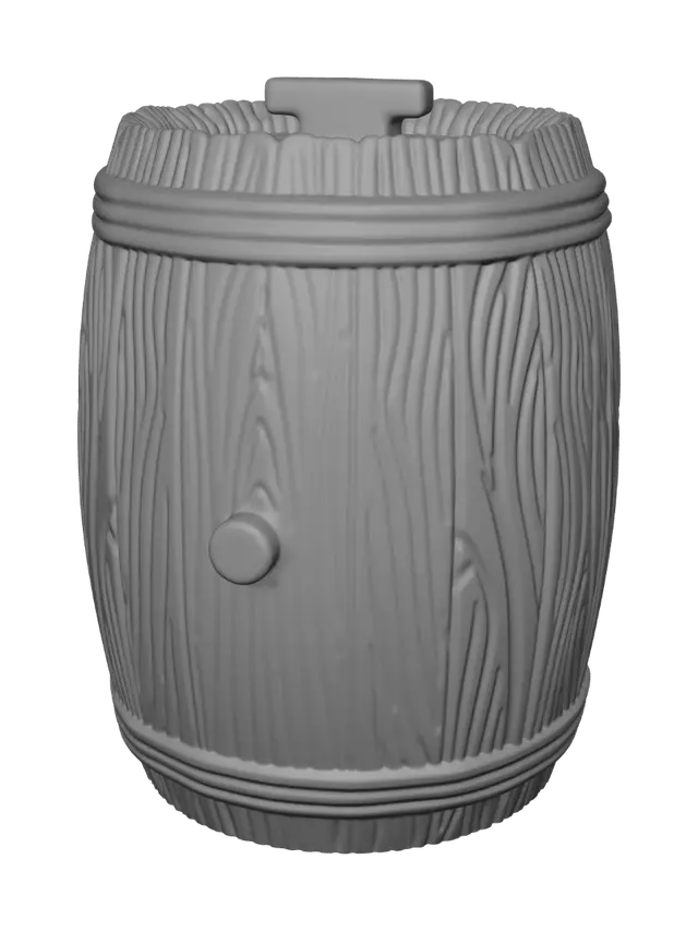 3D model for Miniature wooden barrel