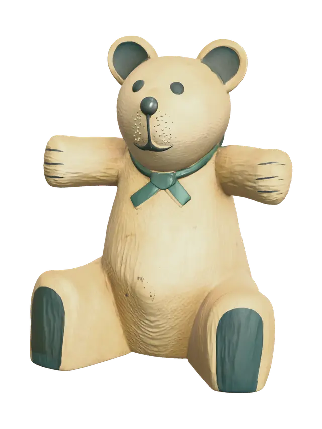 Modello 3D Realistic Teddy Bear - Muppet, generato dall’IA