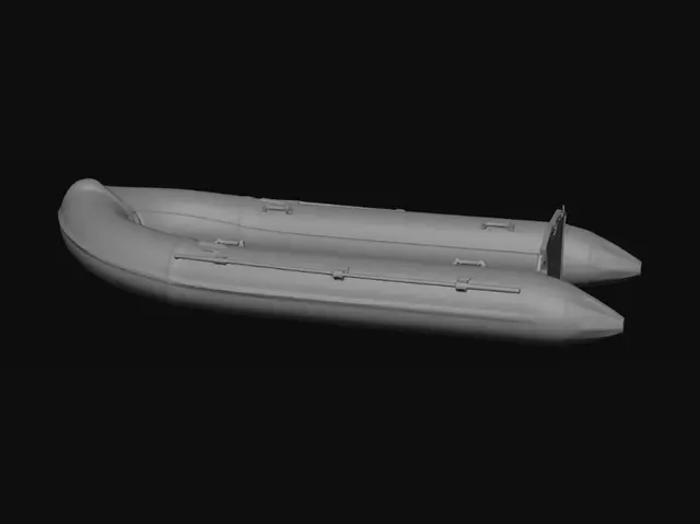 3D model for U-shaped inflatable dinghy