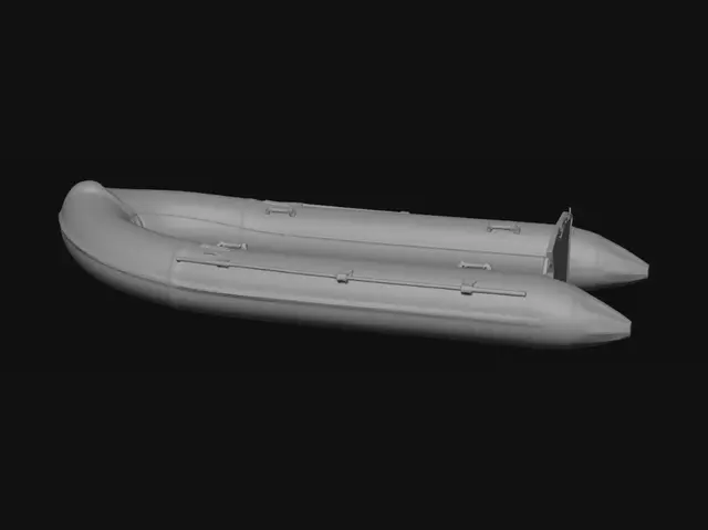 3D model for U-shaped inflatable dinghy