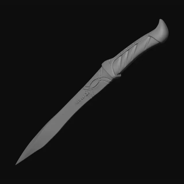 3D model for Ornate etched dagger