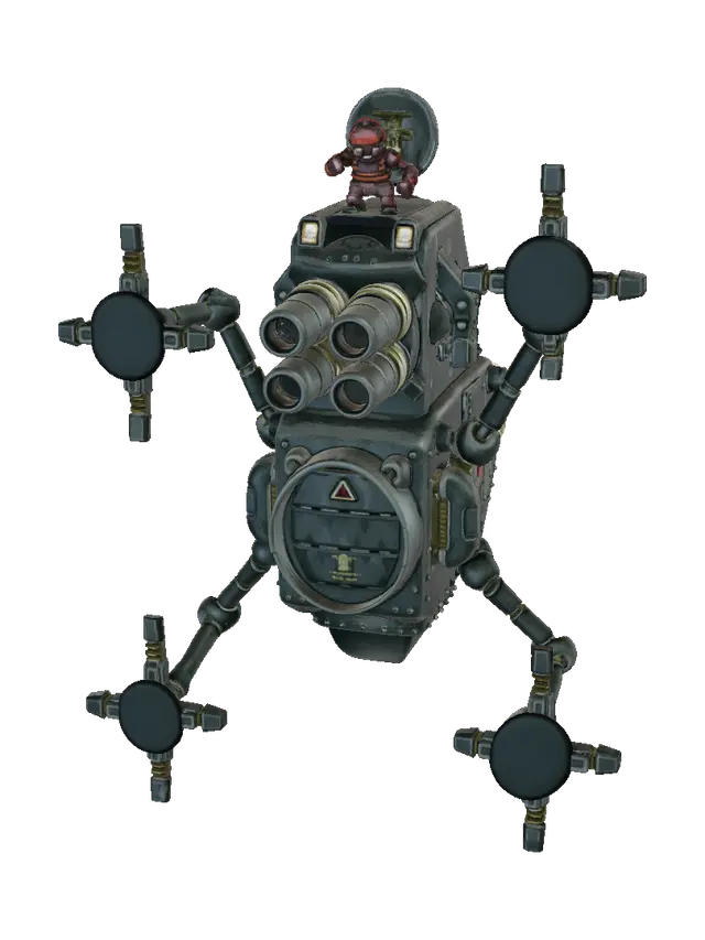 3D model for Three-Barreled Spider Tank