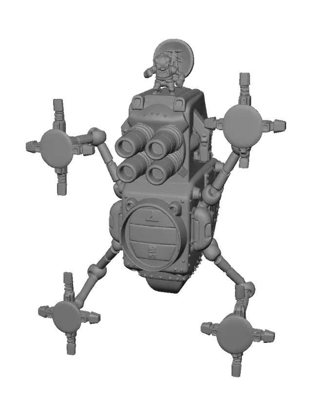 3D model for Three-Barreled Spider Tank