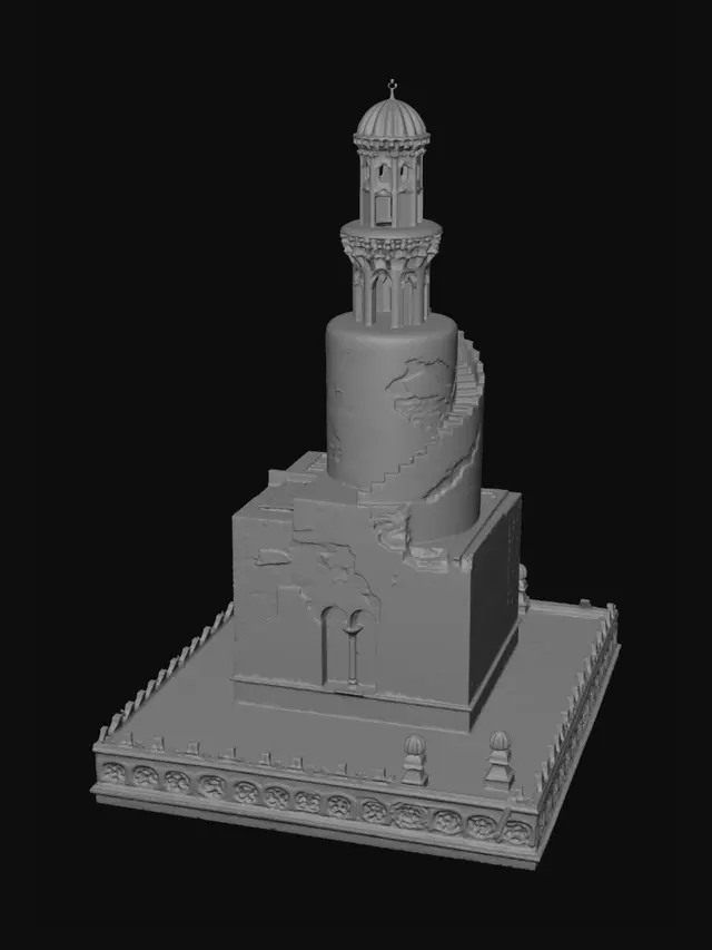 3D model for Sunlit Minaret Against a Clear Sky