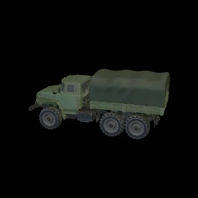 3D model for Olive Drab 6x6 Military Cargo Truck