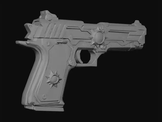 3D model for Starbound Azure Pistol