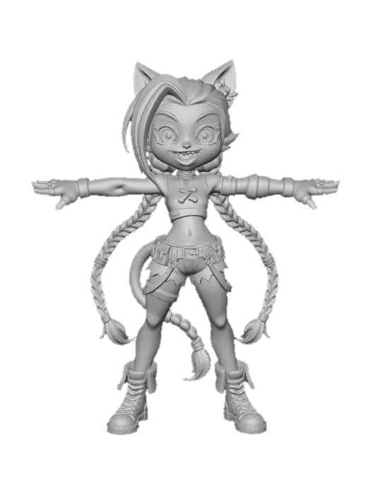 3D model for Azure Whisker Warrior