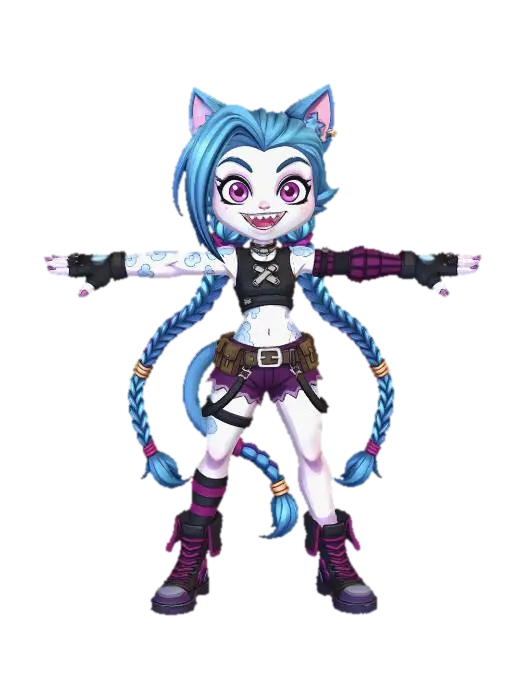 3D model for Azure Whisker Warrior