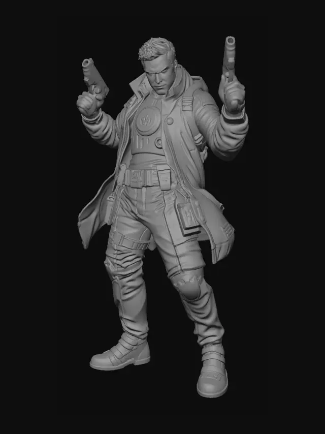 3D model for White Coat Gunslinger