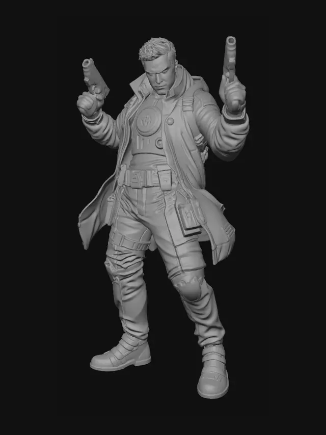 3D model for White Coat Gunslinger