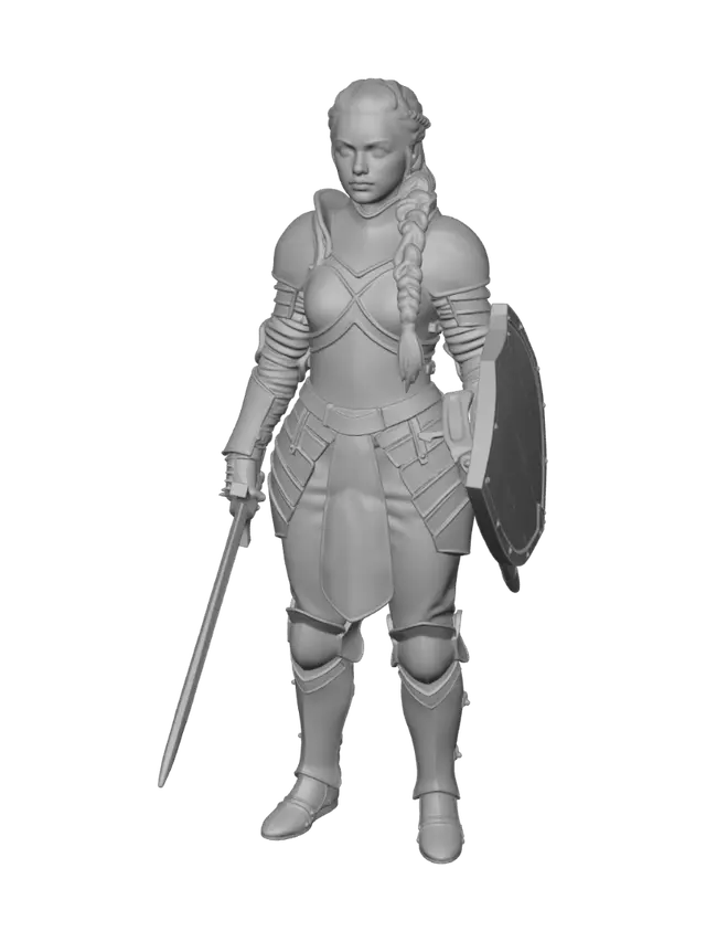 3D model for Shieldmaiden in Profile