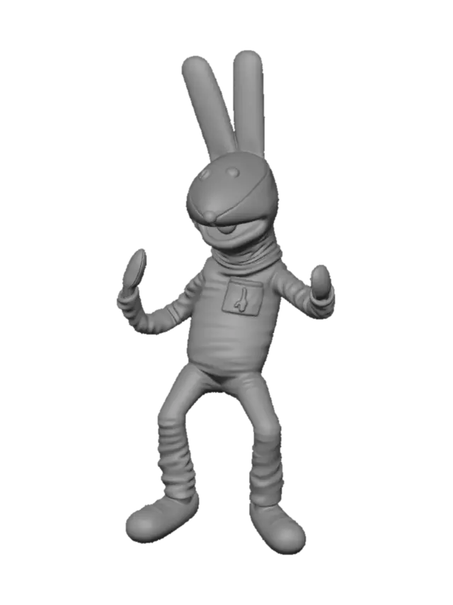 3D model for Red Rabbit Sock Puppet