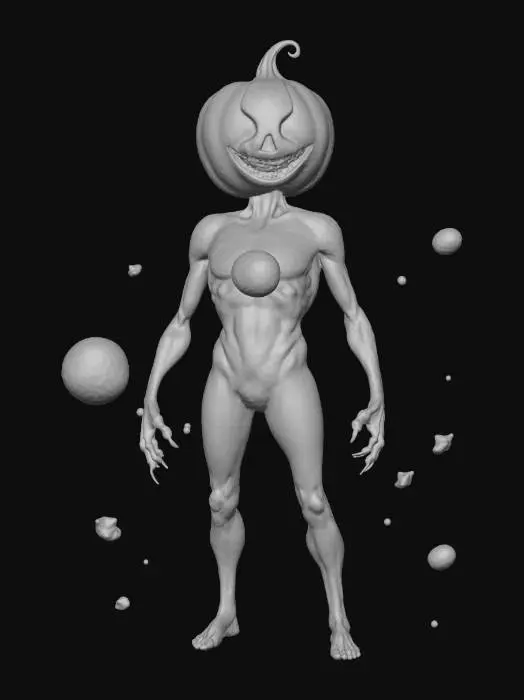 3D model for Cosmic Pumpkin Guardian, #Halloween2025#
