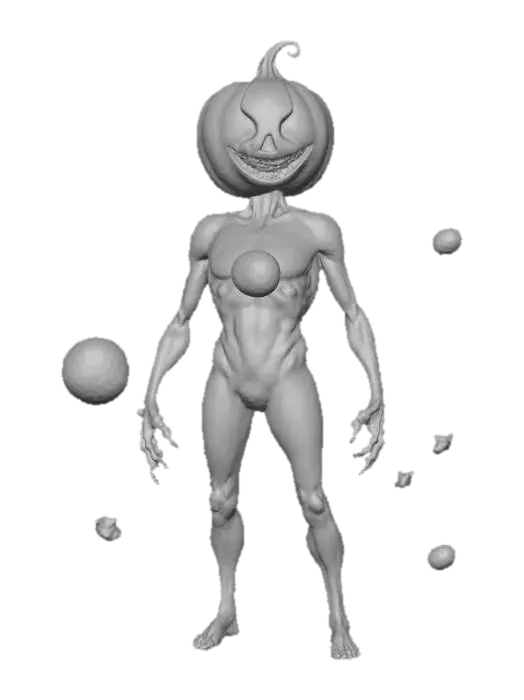 3D model for Cosmic Pumpkin Guardian, #Halloween2025#